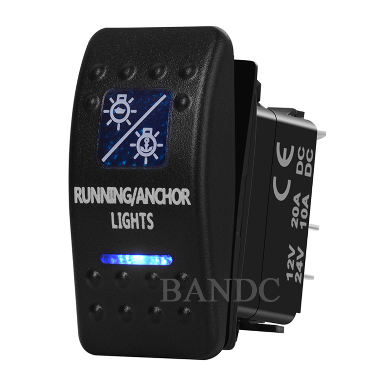 Fishing Boat Anchor - Interruptor basculante de luz Led azul