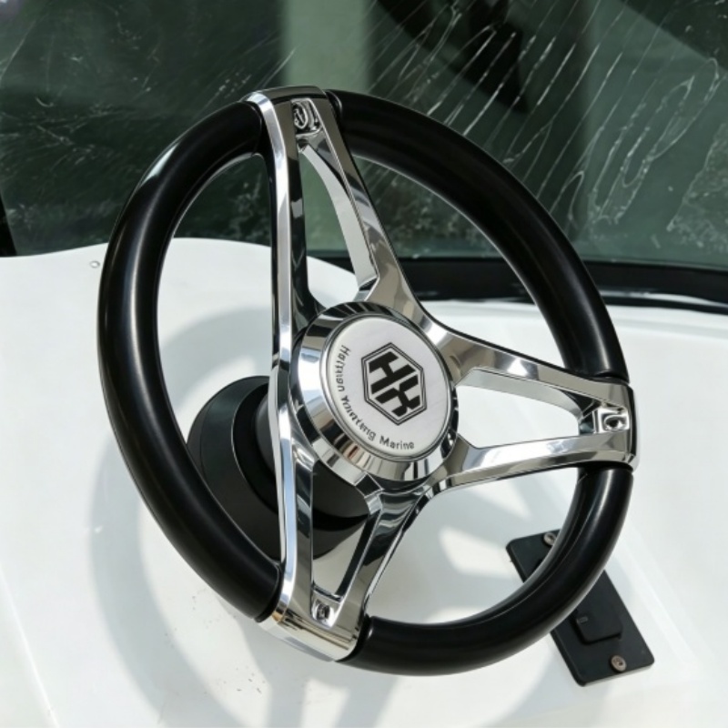 Fishing Boat Steering Wheel - Volante marino con bola de asistencia,