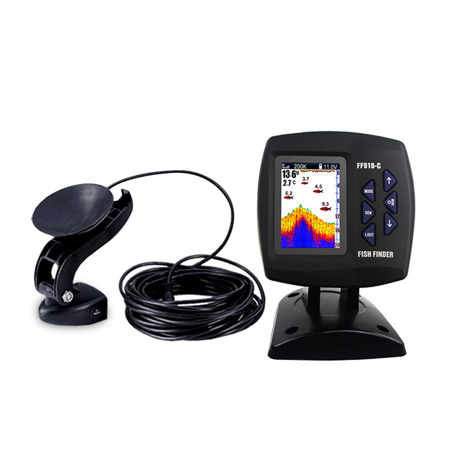 Buscador de peces con cable co - Fishing Boat Depth Finder reseña y precio