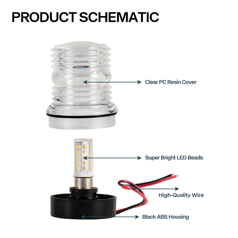 Luz LED de anclaje marina de 1 - Fishing Boat Navigation Light reseña y precio