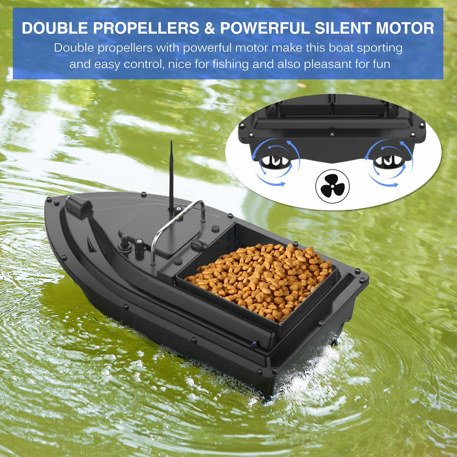 Barco Cebador de Pesca D16E GP - Fishing Boat Gps reseña y precio