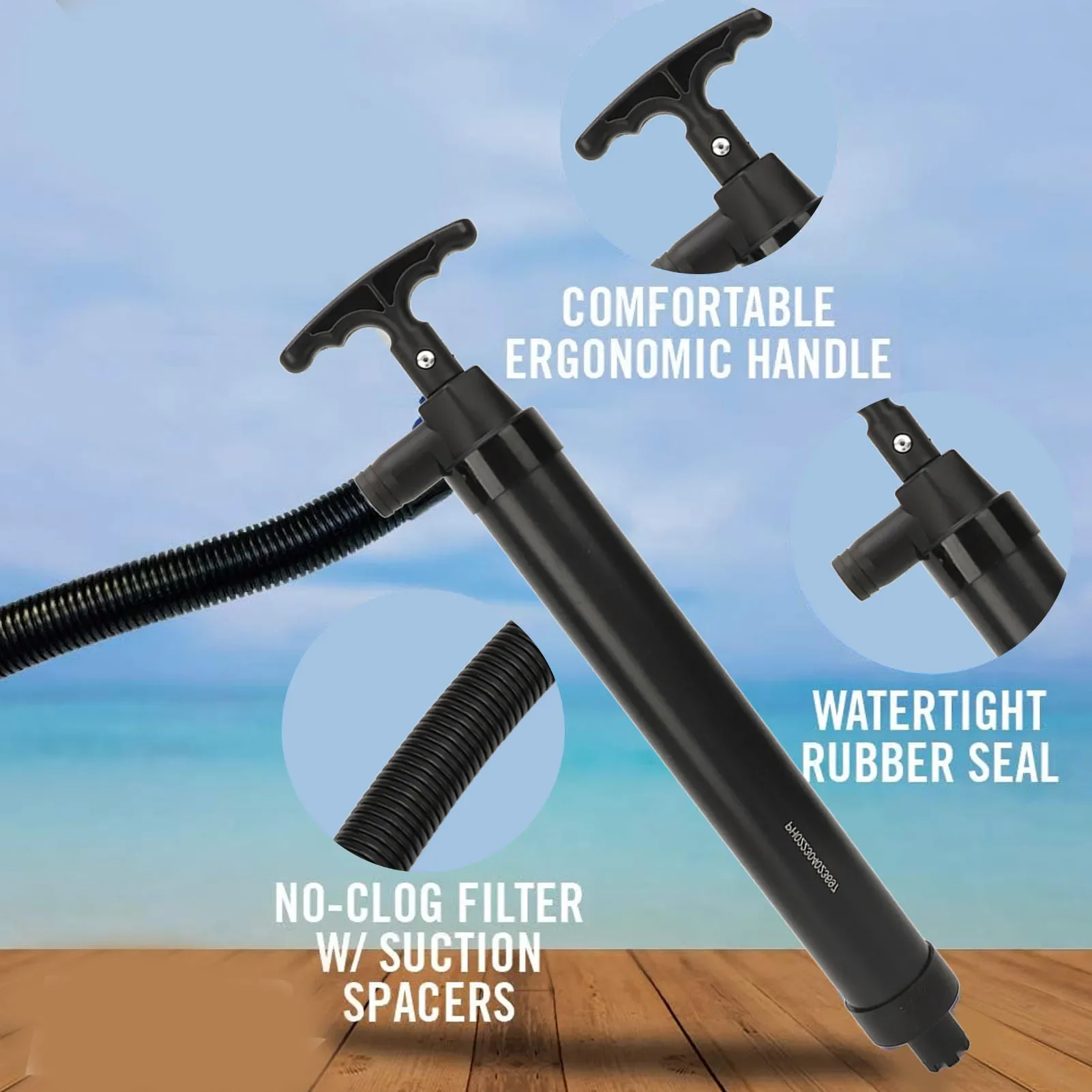Bomba de sentina Manual con ma - Fishing Boat Bilge Pump reseña y precio