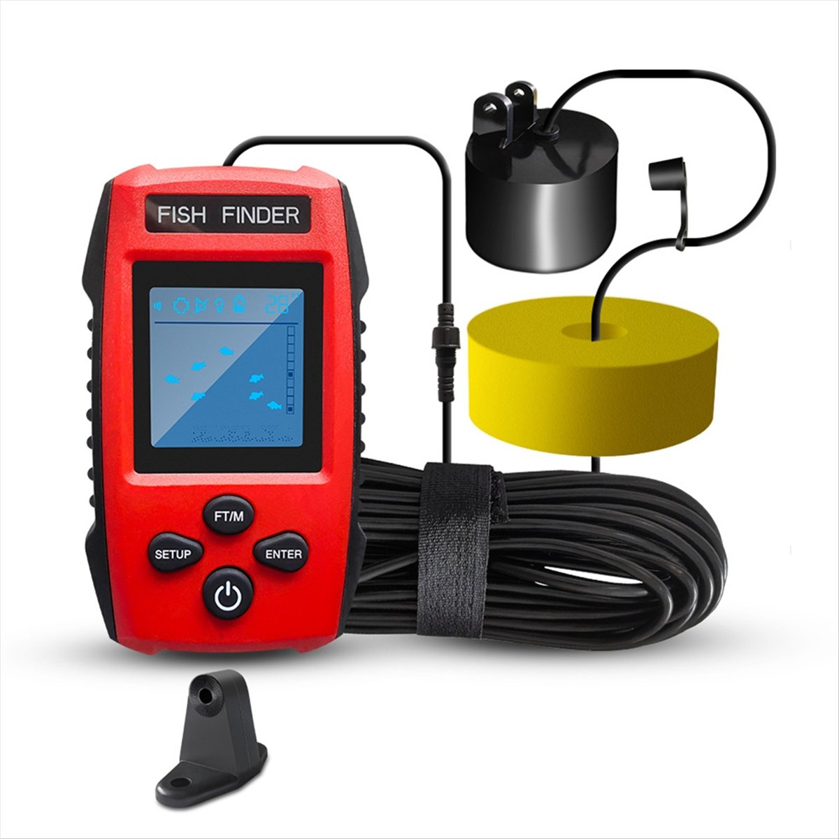 Buscador de peces LCD a color, - Fishing Boat Depth Finder reseña y precio