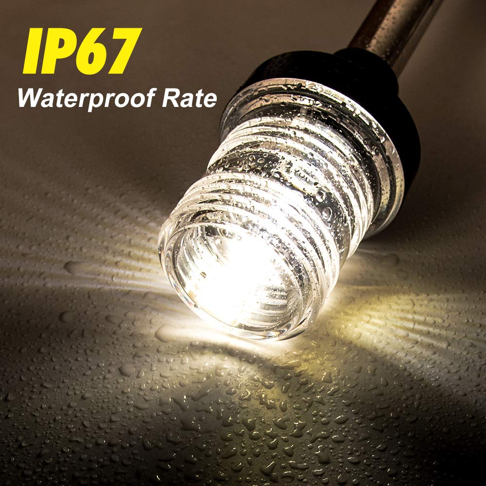 Luces LED Blancas Plegables de - Fishing Boat Navigation Light reseña y precio