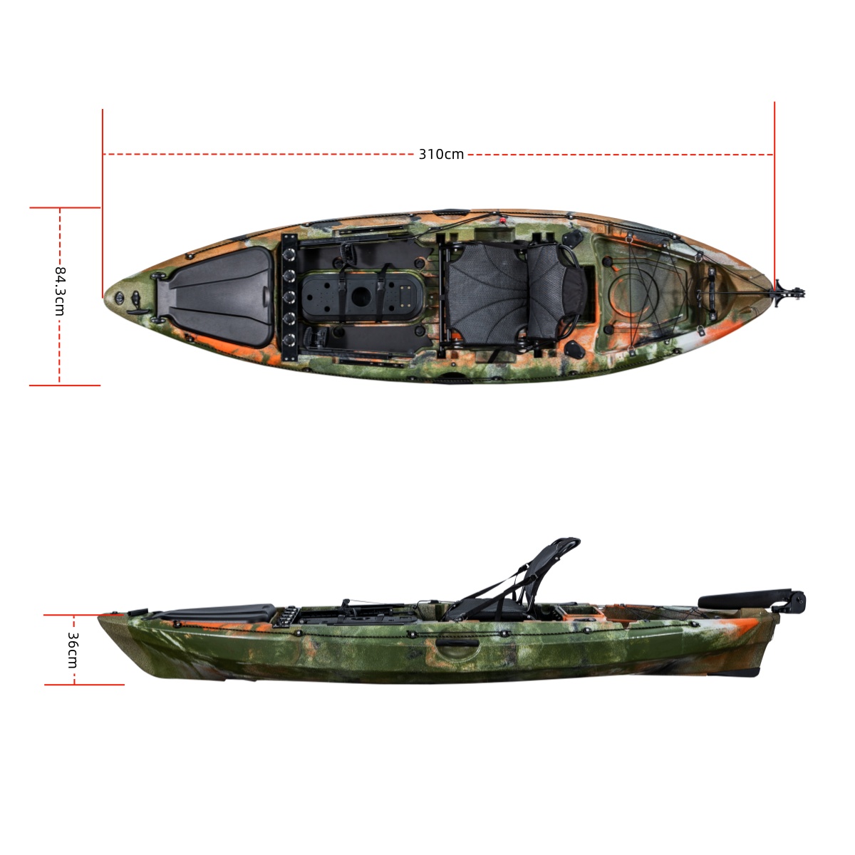 Kayak de pesca individual de p - Fishing Boat Seat reseña y precio